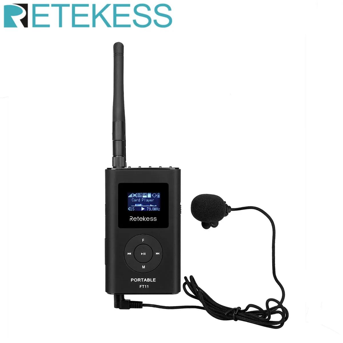 RETEKESS- FM  ۽ű FT11 0.3W, MP3, ޴, ȸ ڵ ȸ , TF ī AUX Է